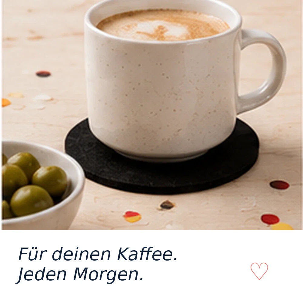 Kaffeetasse auf BIASTO Filzuntersetzer