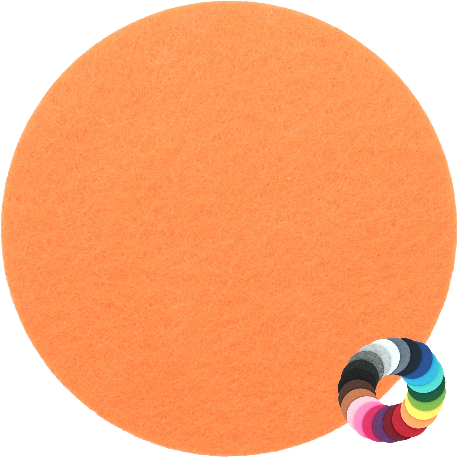Filzuntersetzer rund Ø 35 cm – großes Platzset & Tischset – 55 Farben – Made in Germany