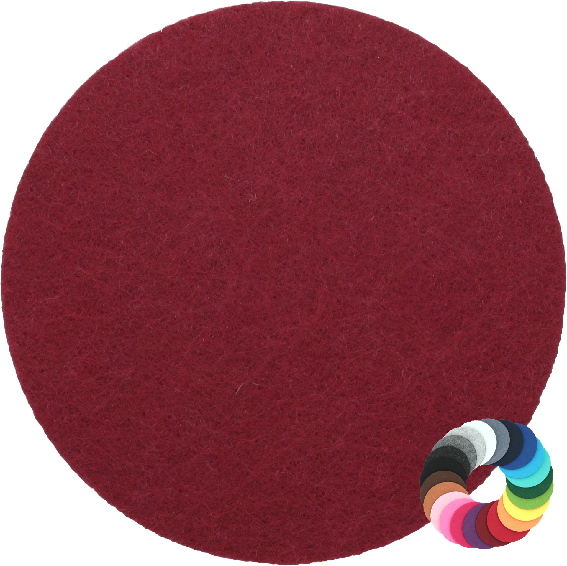 Filzuntersetzer rund Ø 25 cm – Platzset & Blumentopfuntersetzer – 55 Farben – Made in Germany