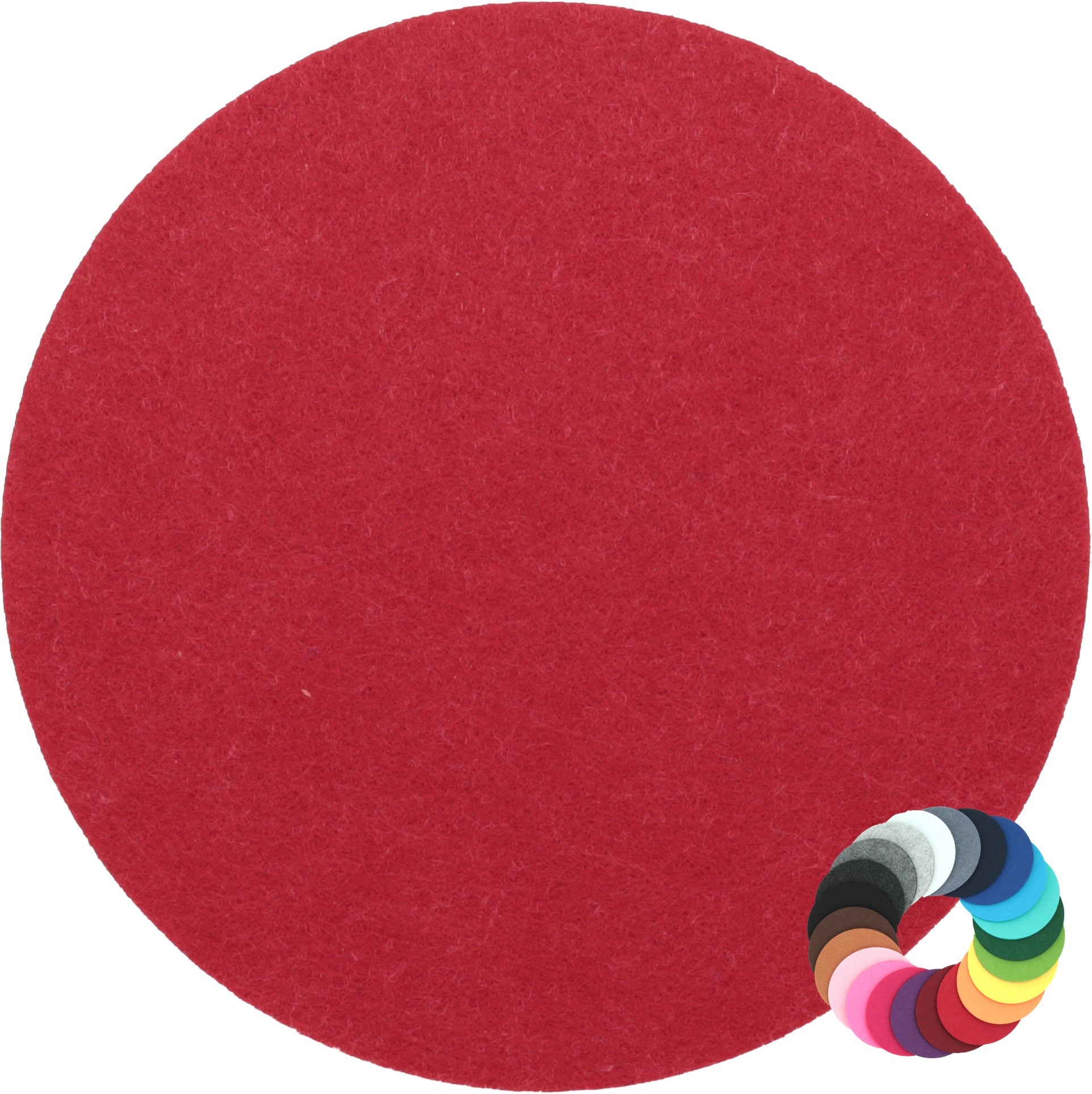 Filzuntersetzer rund Ø 20 cm – Platzset & Topfuntersetzer – 55 Farben – Made in Germany