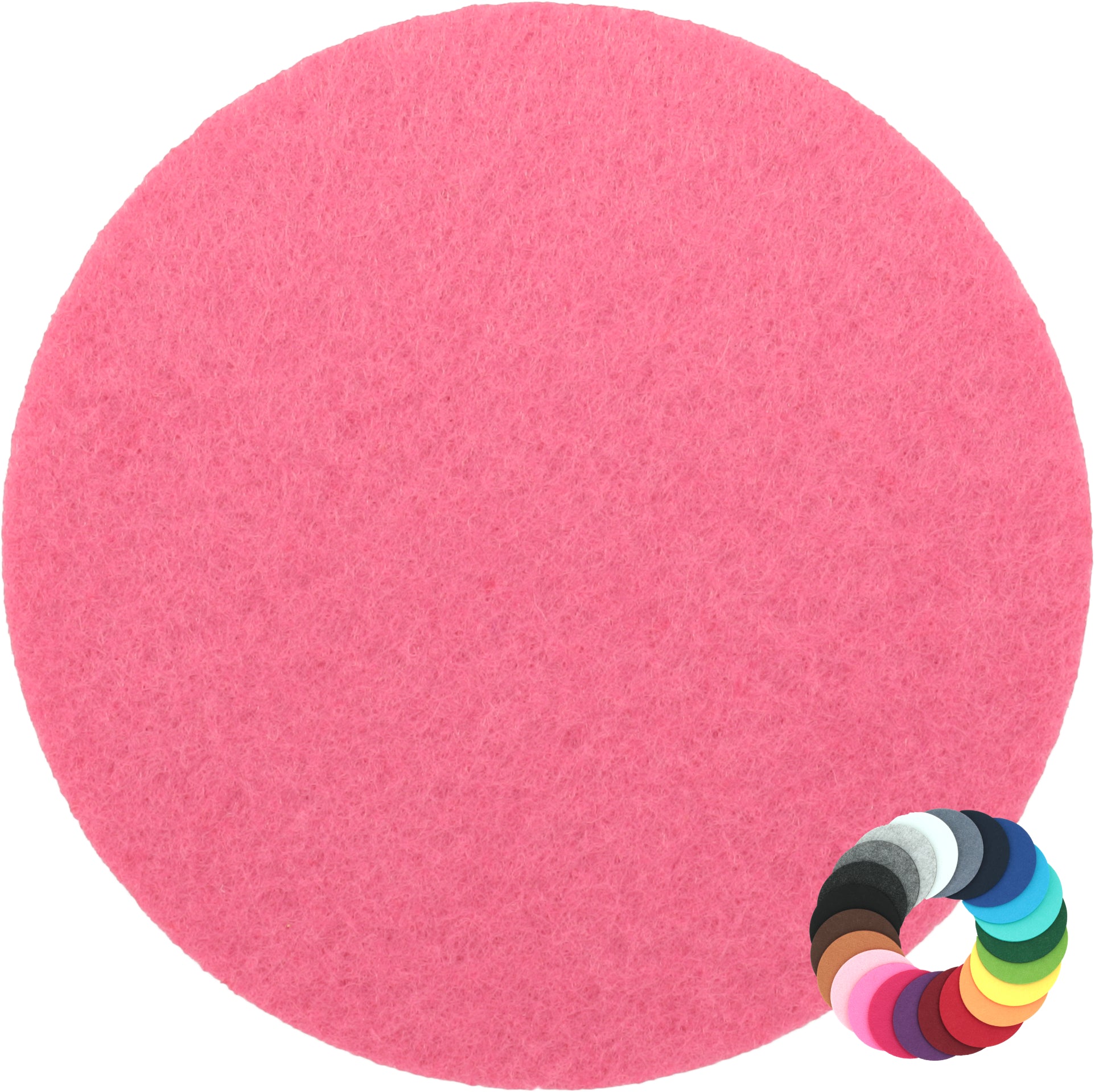 Filzuntersetzer rund Ø 10 cm – Glasuntersetzer aus Filz – 55 Farben – Made in Germany