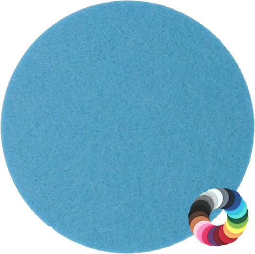 Filzuntersetzer rund Ø 20 cm in Hellblau