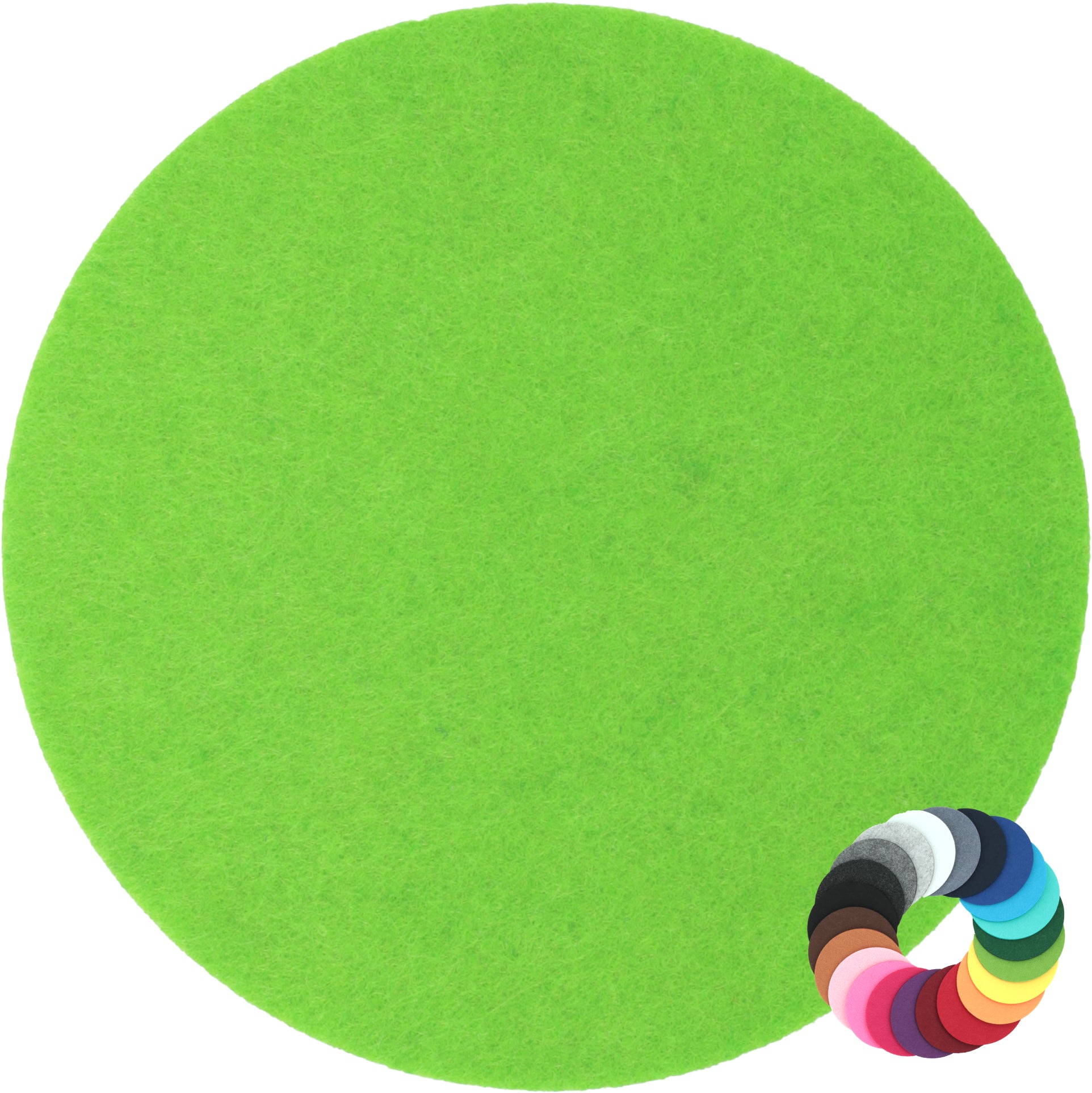 Filzuntersetzer rund Ø 35 cm – großes Platzset & Tischset – 55 Farben – Made in Germany