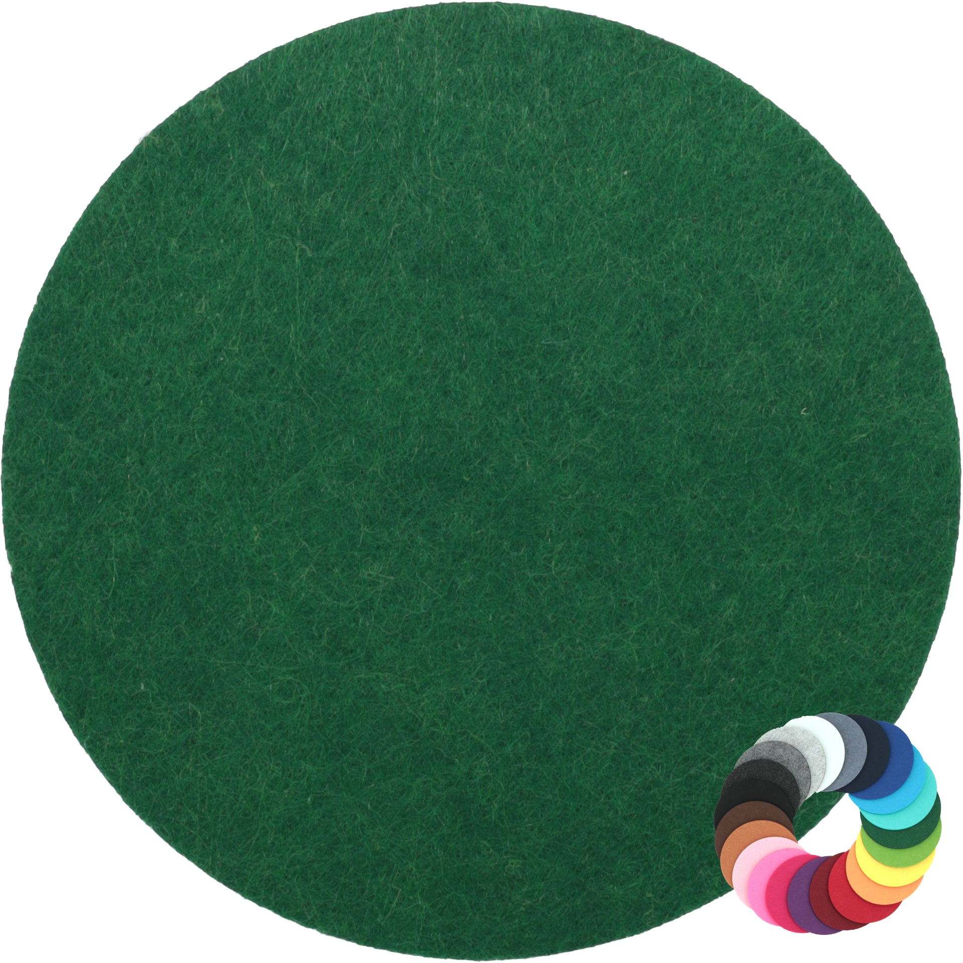 Filzuntersetzer rund Ø 10 cm – Glasuntersetzer aus Filz – 55 Farben – Made in Germany