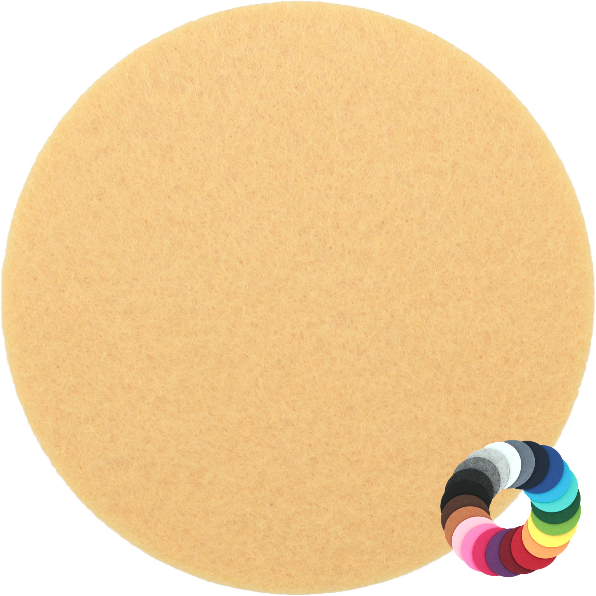 Filzuntersetzer rund Ø 35 cm – großes Platzset & Tischset – 55 Farben – Made in Germany