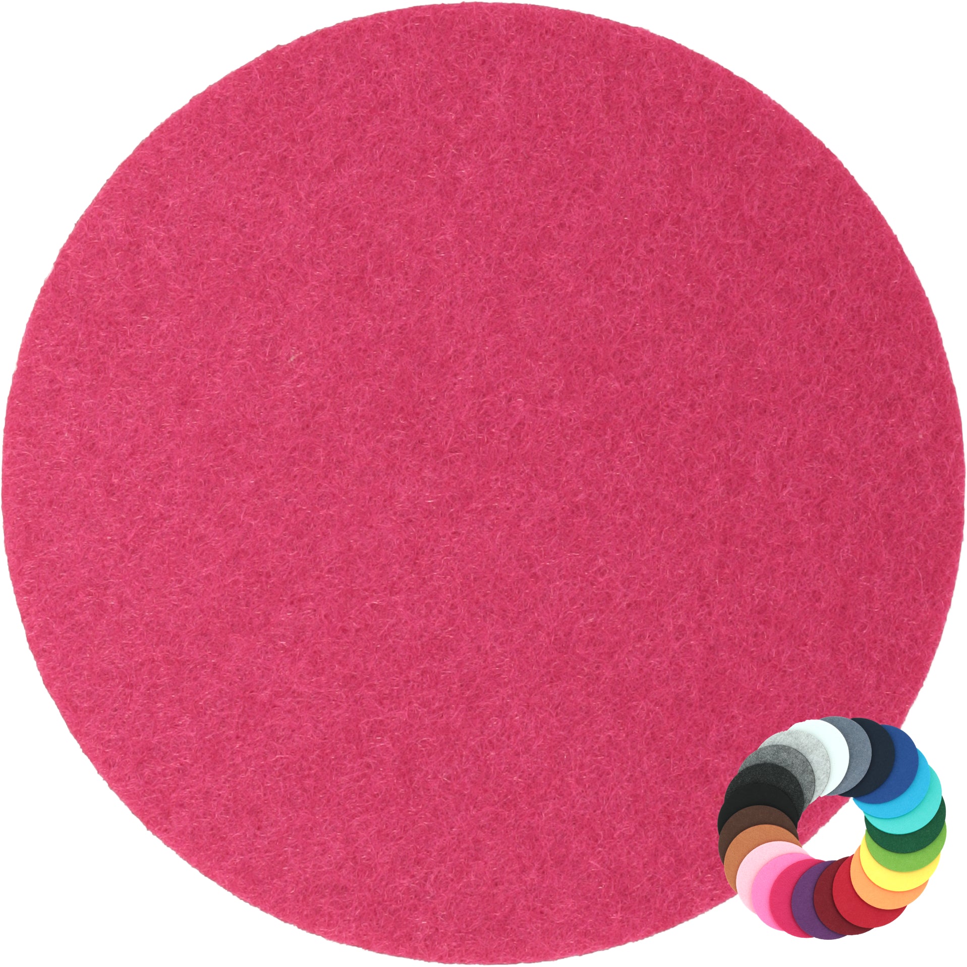 Filzuntersetzer rund Ø 15 cm – Tassen- & Vasenuntersetzer – 55 Farben – Made in Germany