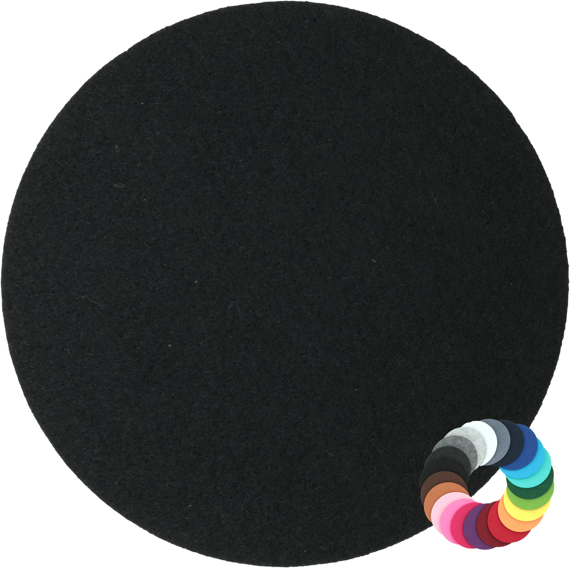 Filzuntersetzer rund Ø 25 cm – Platzset & Blumentopfuntersetzer – 55 Farben – Made in Germany