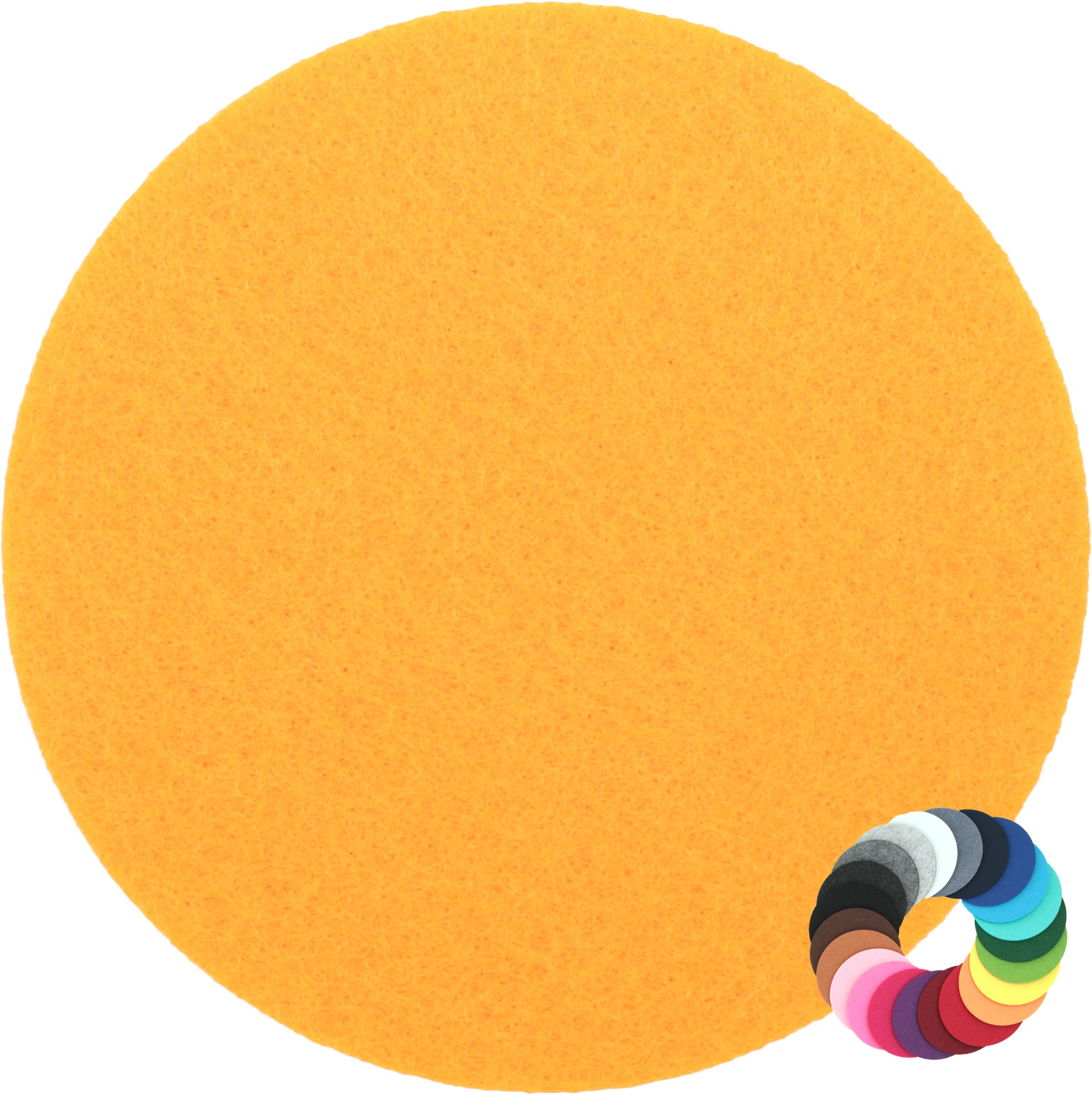 Filzuntersetzer rund Ø 20 cm – Platzset & Topfuntersetzer – 55 Farben – Made in Germany