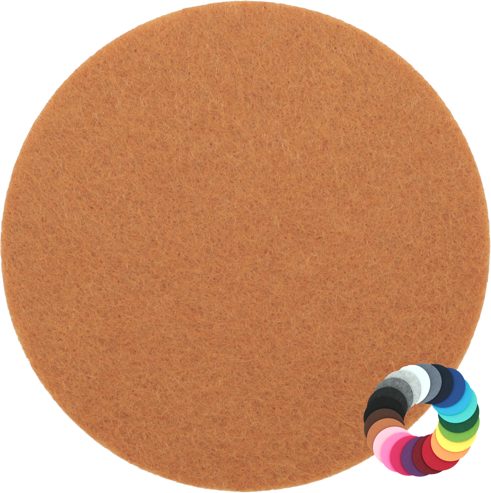 Filzuntersetzer rund Ø 35 cm – großes Platzset & Tischset – 55 Farben – Made in Germany