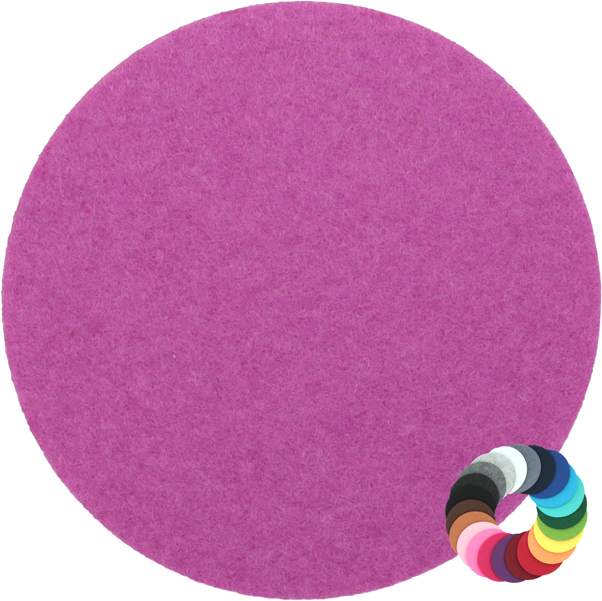 Filzuntersetzer rund Ø 30 cm – Platzset & Topfuntersetzer – 55 Farben – Made in Germany