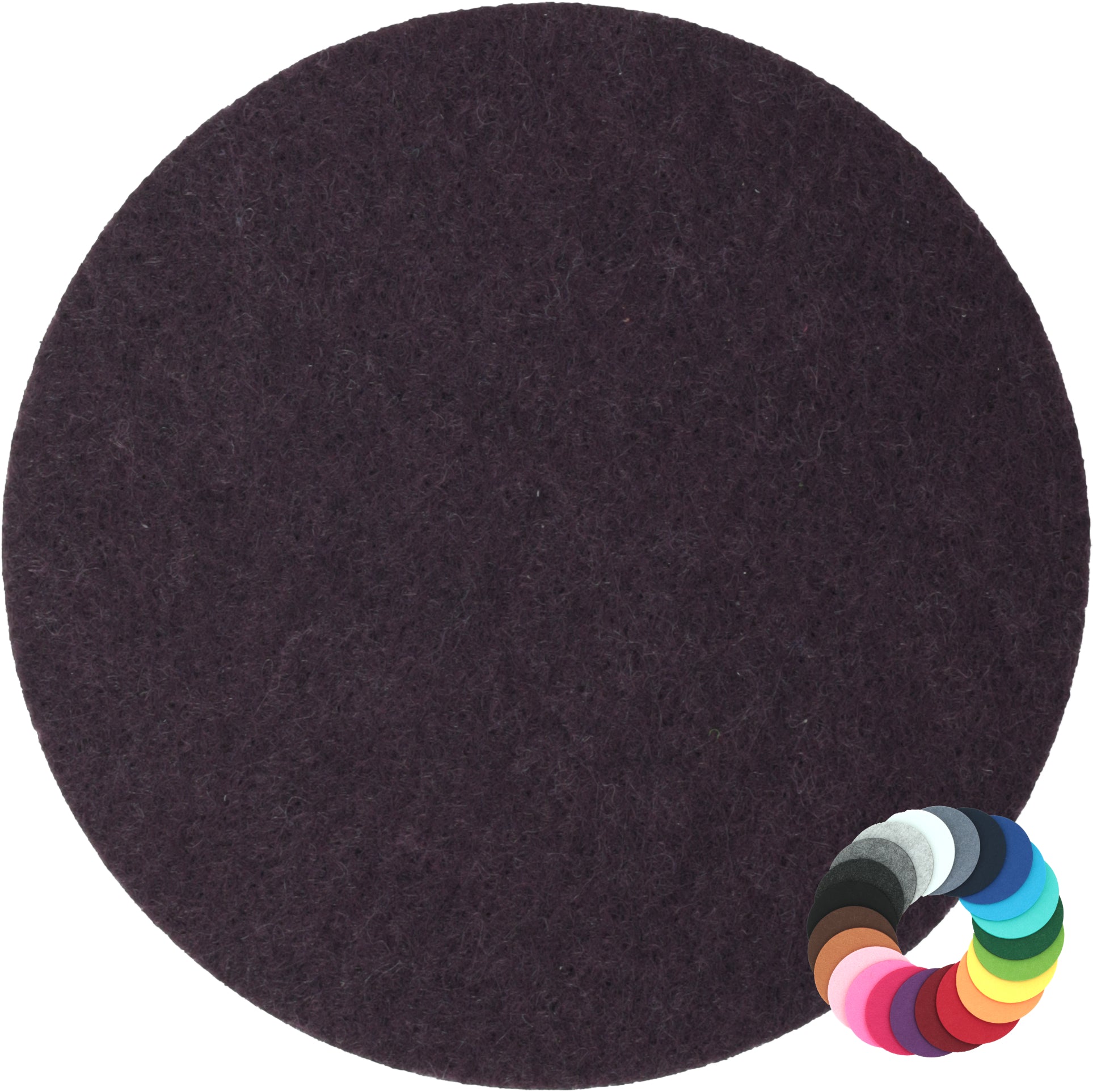 Filzuntersetzer rund Ø 10 cm – Glasuntersetzer aus Filz – 55 Farben – Made in Germany