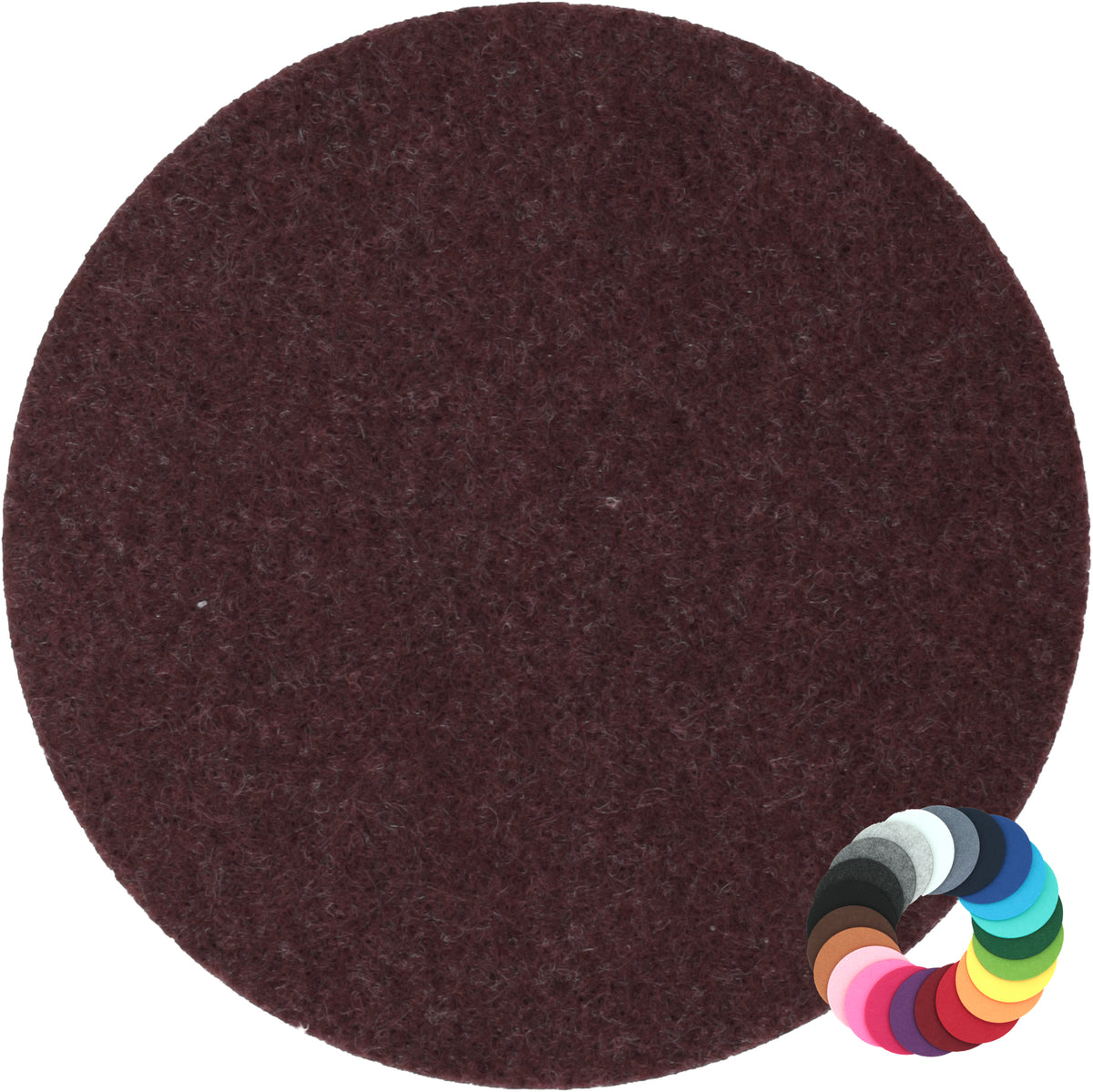 Filzuntersetzer rund Ø 10 cm – Glasuntersetzer aus Filz – 55 Farben – Made in Germany