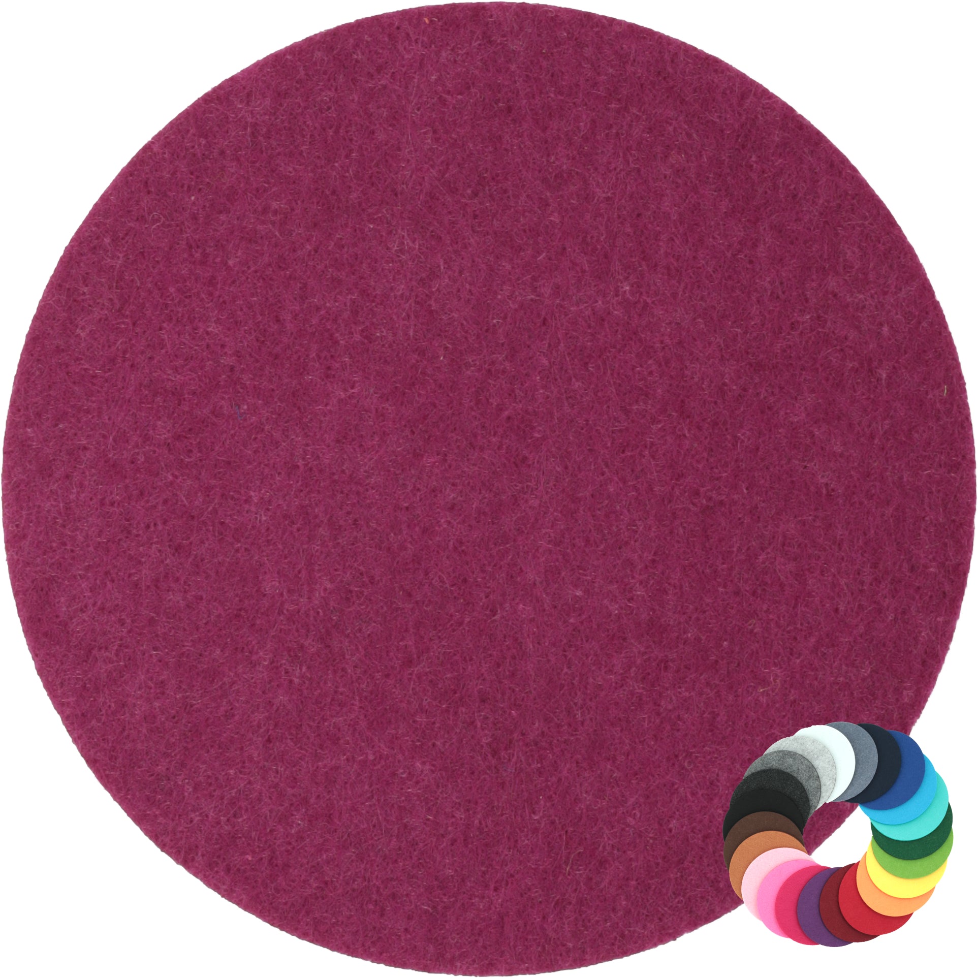 Filzuntersetzer rund Ø 25 cm – Platzset & Blumentopfuntersetzer – 55 Farben – Made in Germany