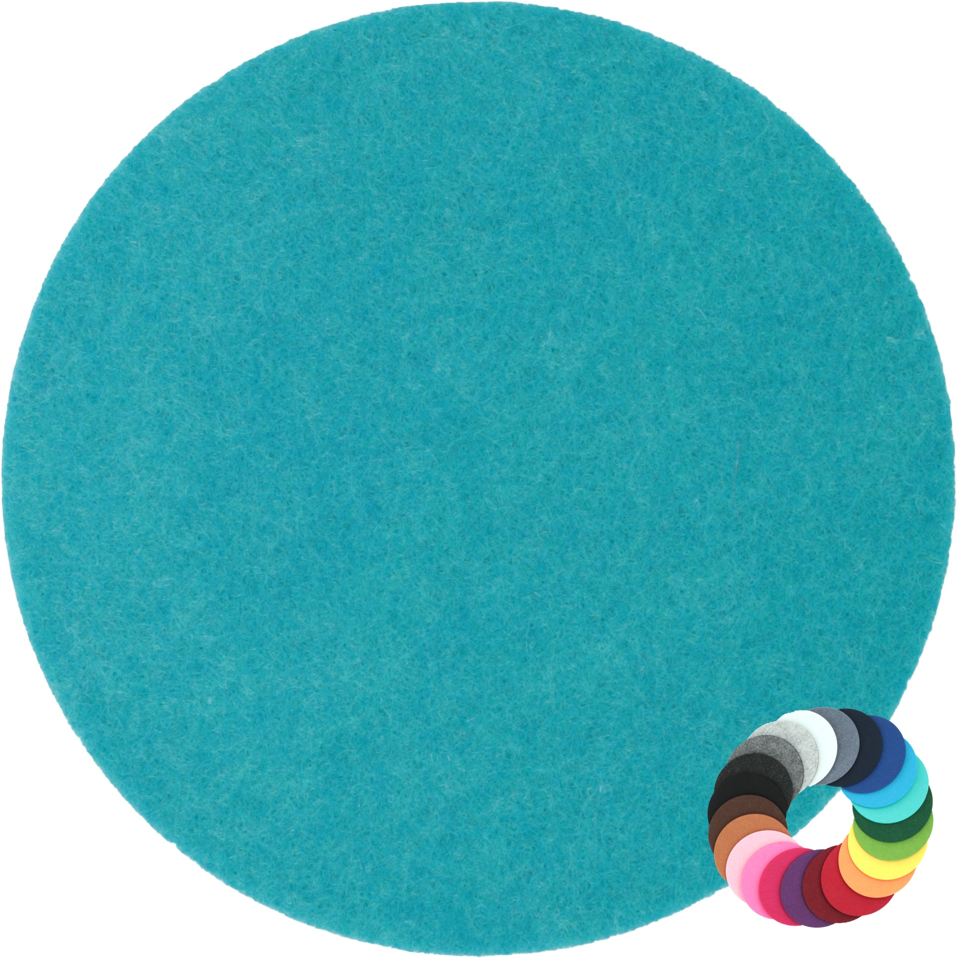 Filzuntersetzer rund Ø 10 cm – Glasuntersetzer aus Filz – 55 Farben – Made in Germany