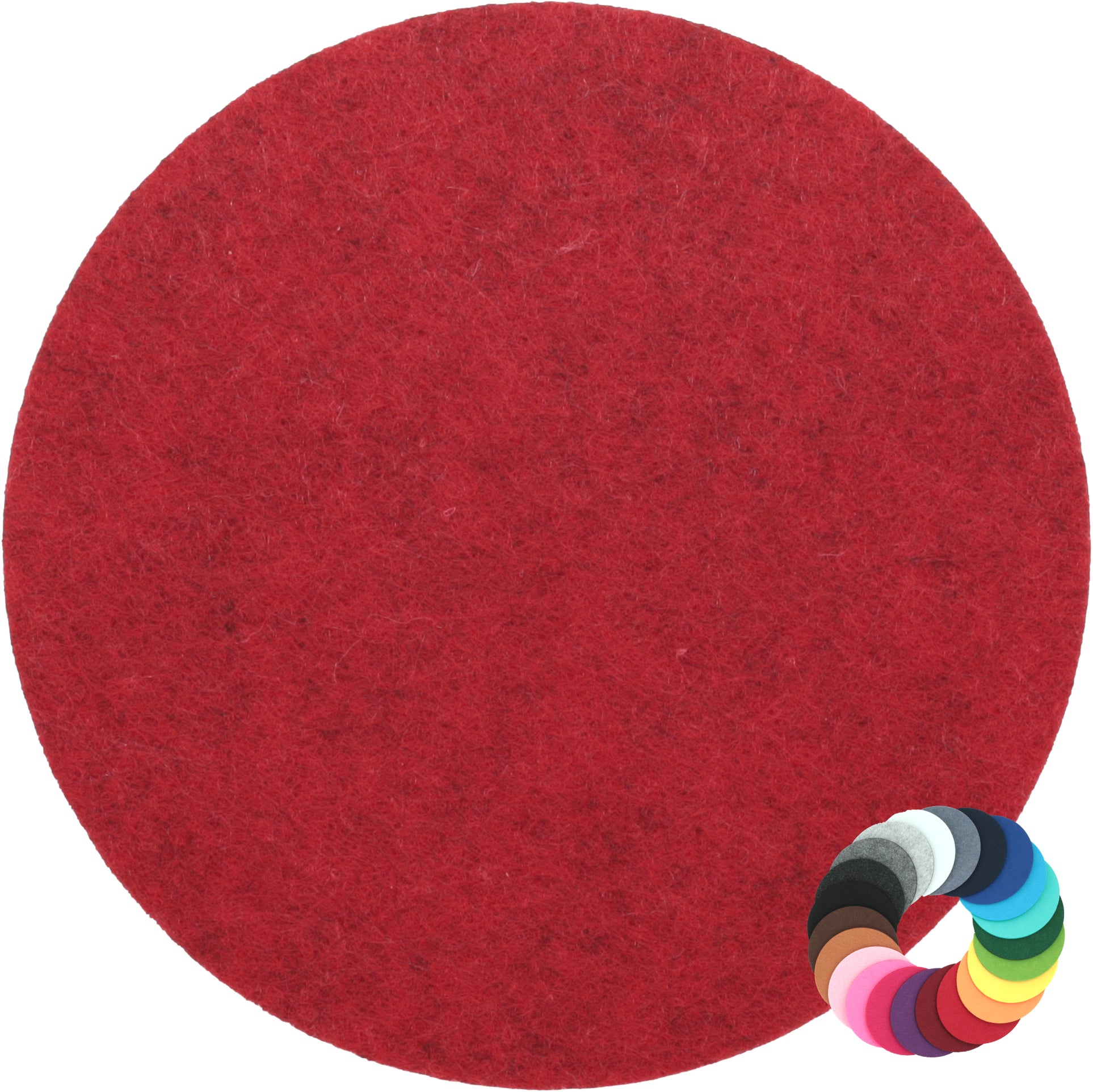 Filzuntersetzer rund Ø 15 cm – Tassen- & Vasenuntersetzer – 55 Farben – Made in Germany