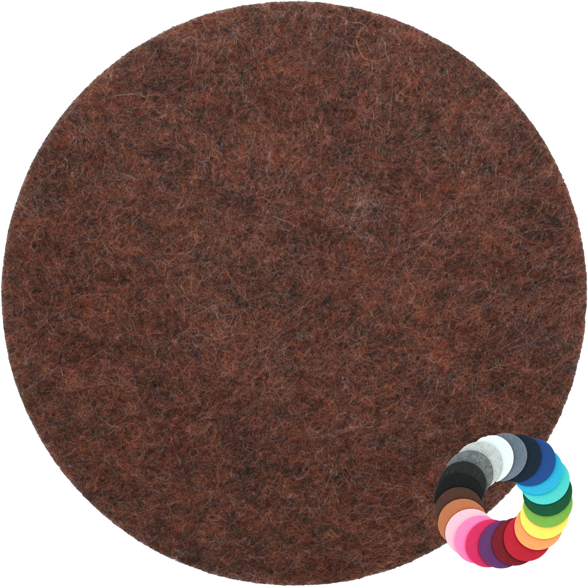 Filzuntersetzer rund Ø 10 cm – Glasuntersetzer aus Filz – 55 Farben – Made in Germany