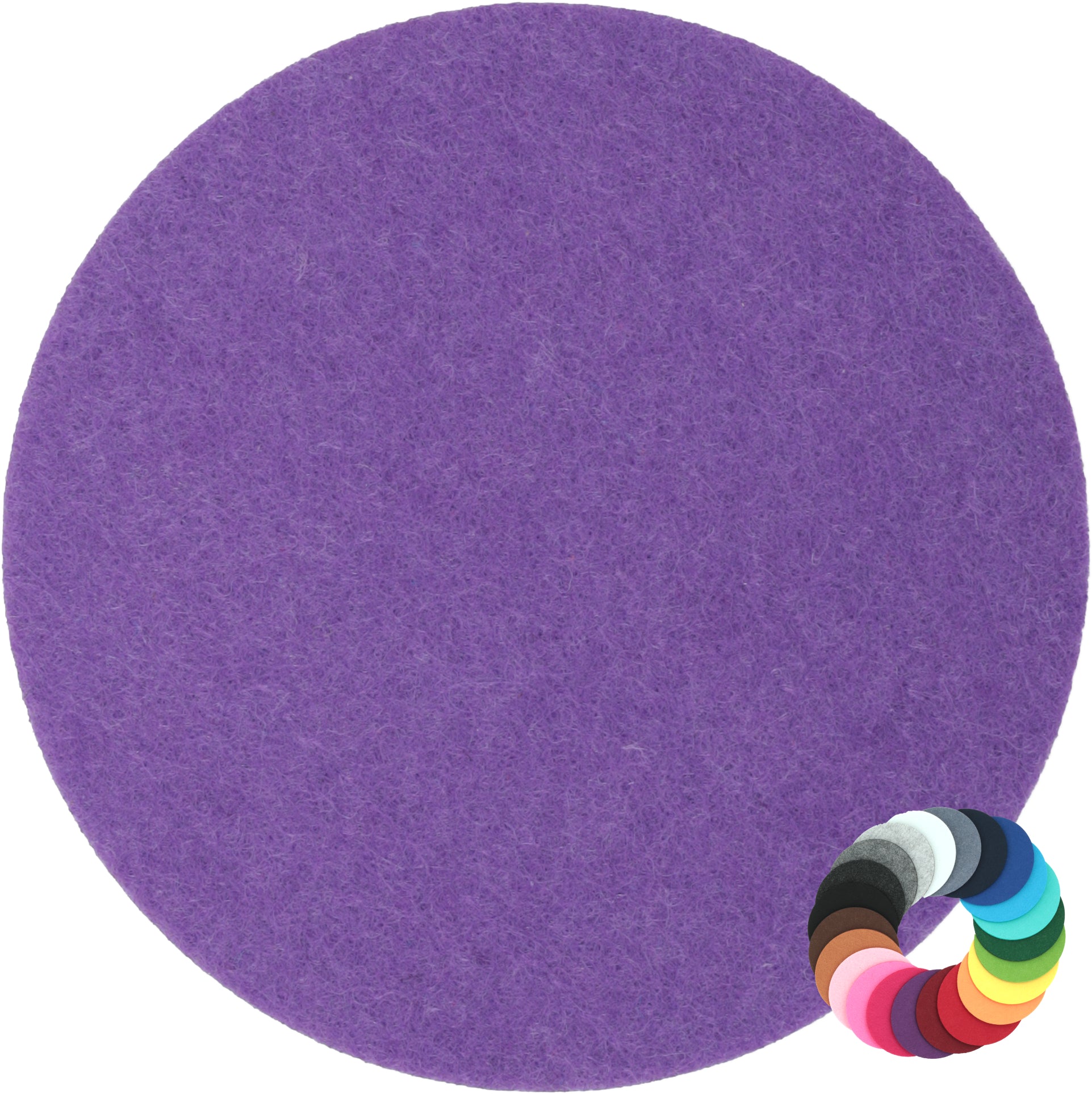 Filzuntersetzer rund Ø 10 cm – Glasuntersetzer aus Filz – 55 Farben – Made in Germany