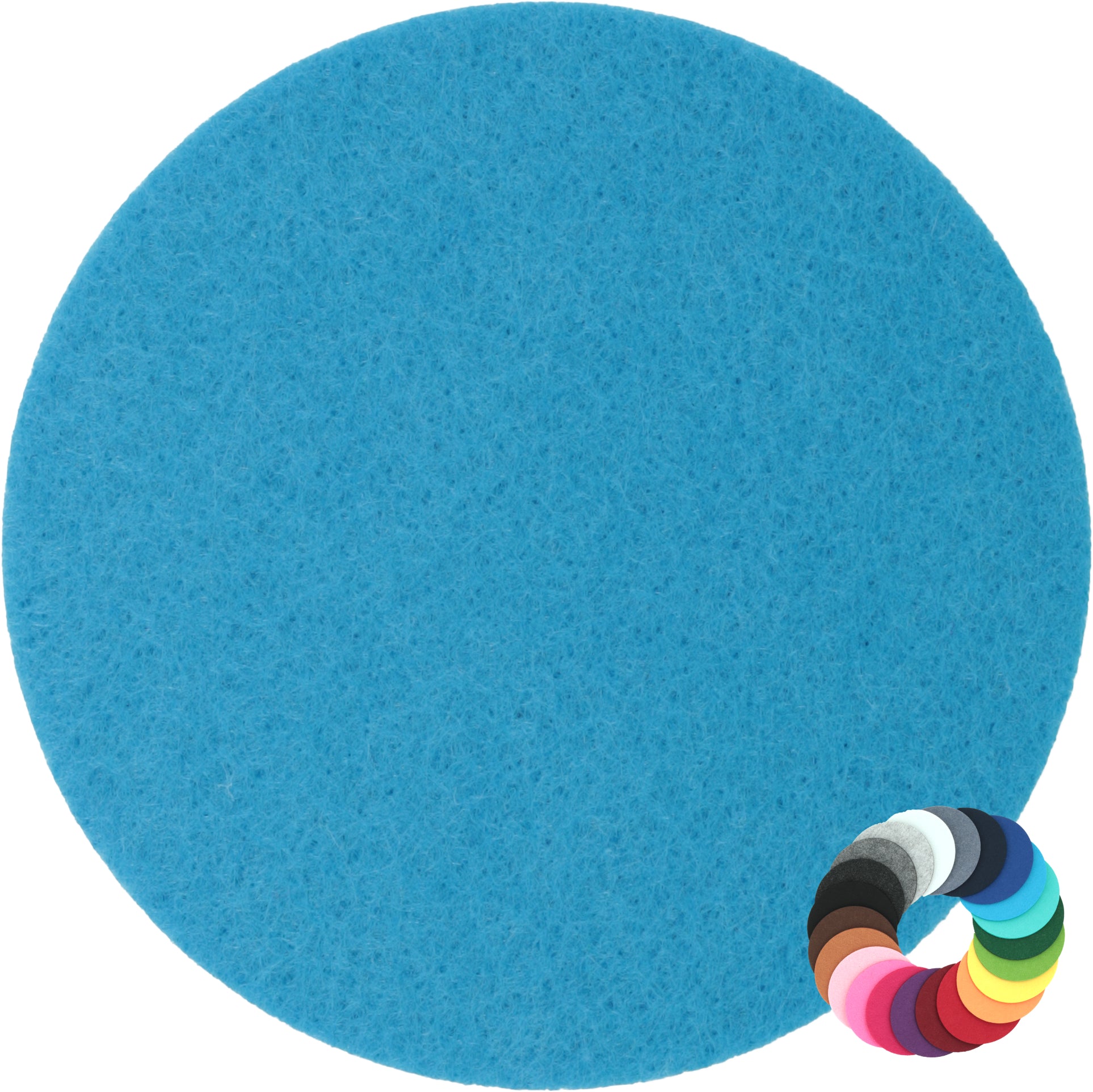 Filzuntersetzer rund Ø 10 cm – Glasuntersetzer aus Filz – 55 Farben – Made in Germany