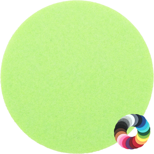 Filz-Mauspad rund in Pastell-grün