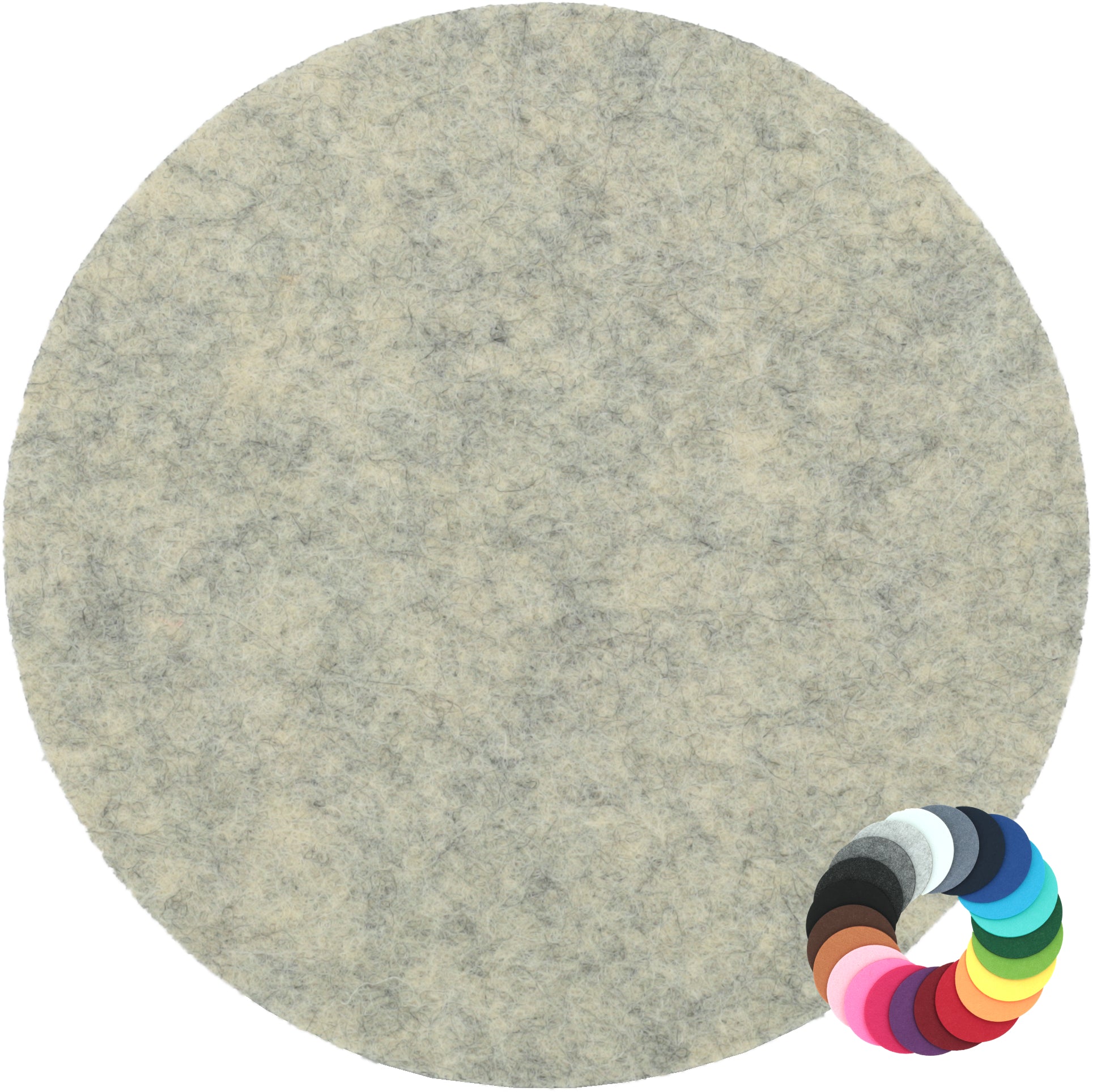 Filzuntersetzer rund Ø 10 cm – Glasuntersetzer aus Filz – 55 Farben – Made in Germany