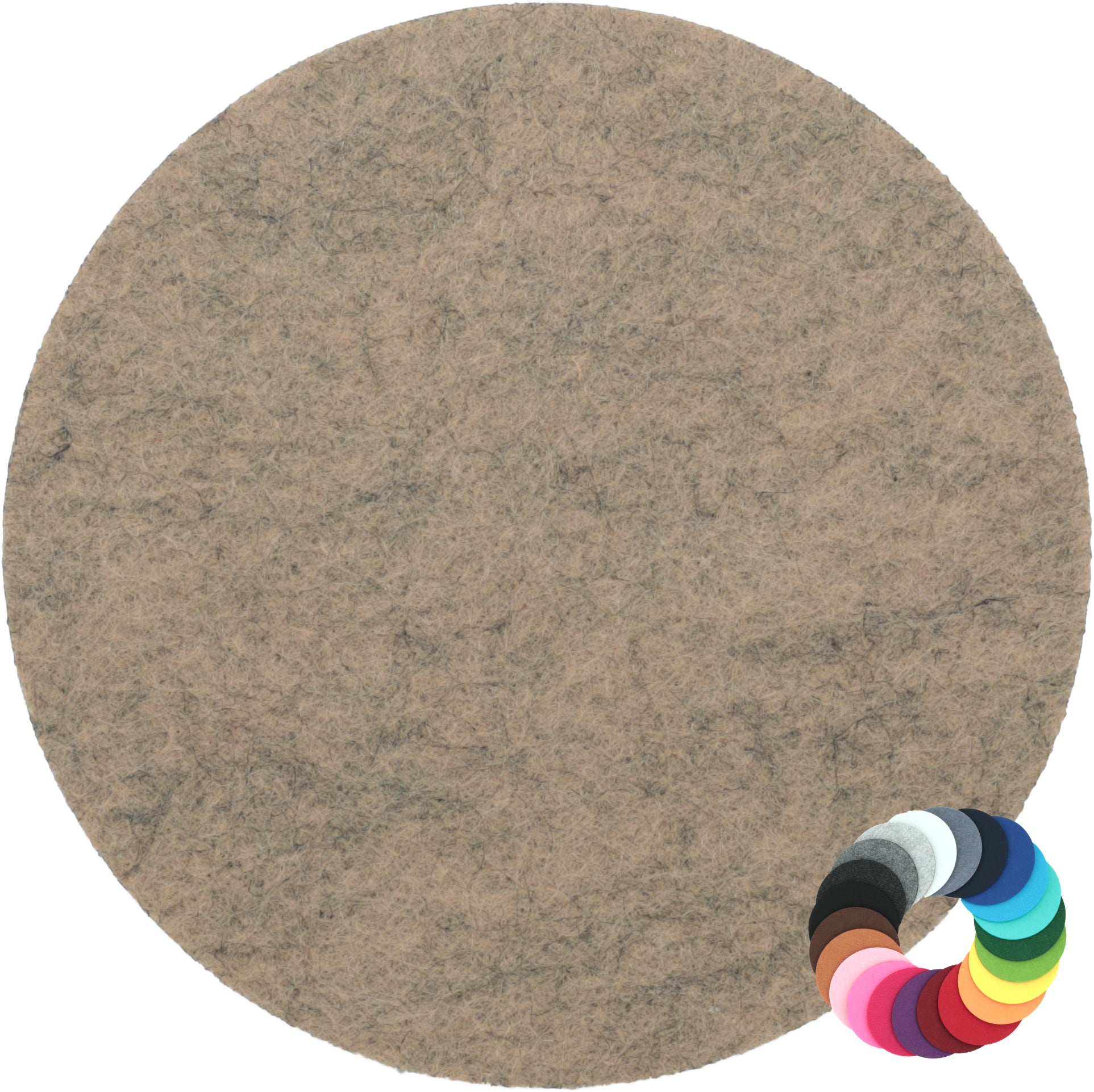 Filzuntersetzer rund Ø 15 cm – Tassen- & Vasenuntersetzer – 55 Farben – Made in Germany