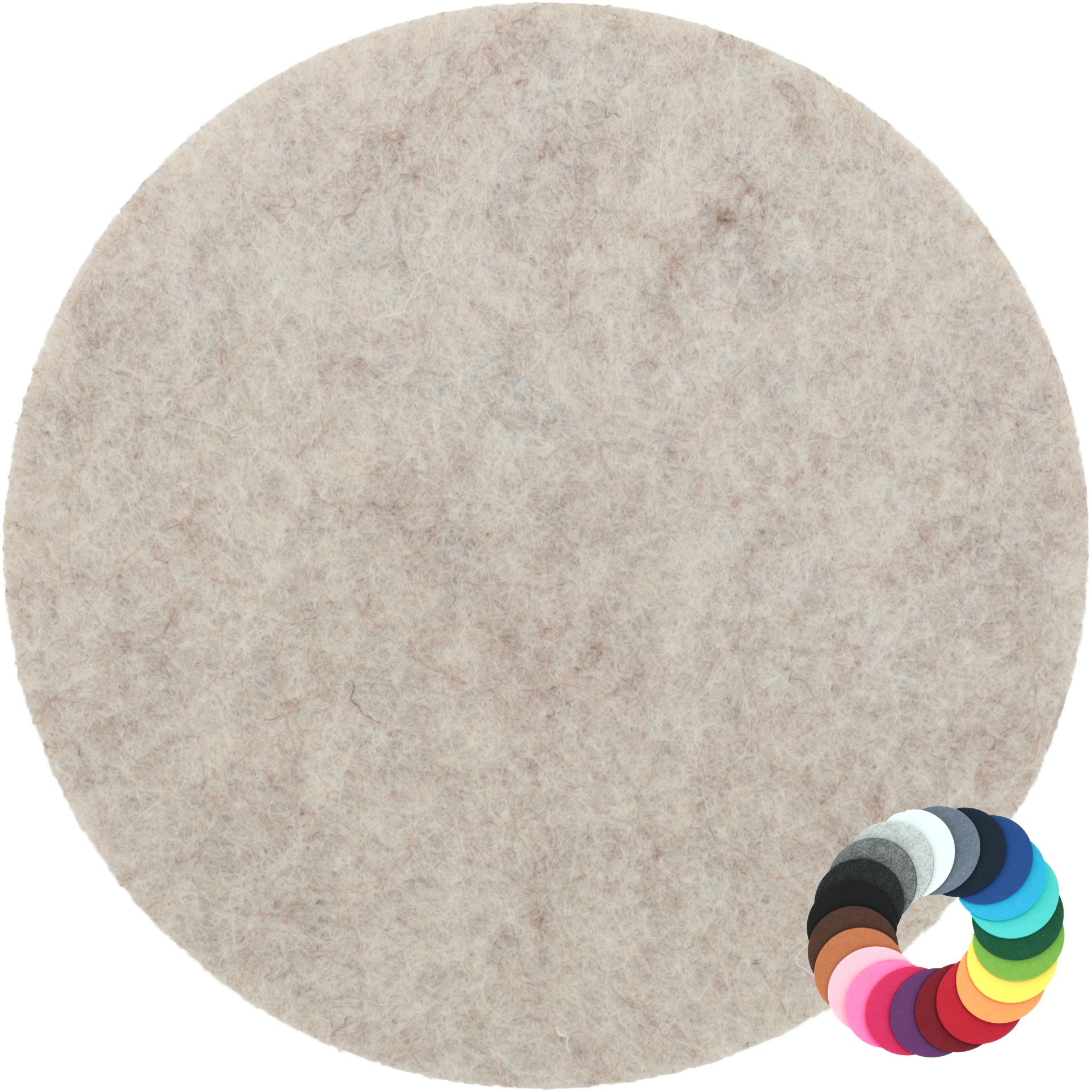 Filzuntersetzer rund Ø 25 cm – Platzset & Blumentopfuntersetzer – 55 Farben – Made in Germany