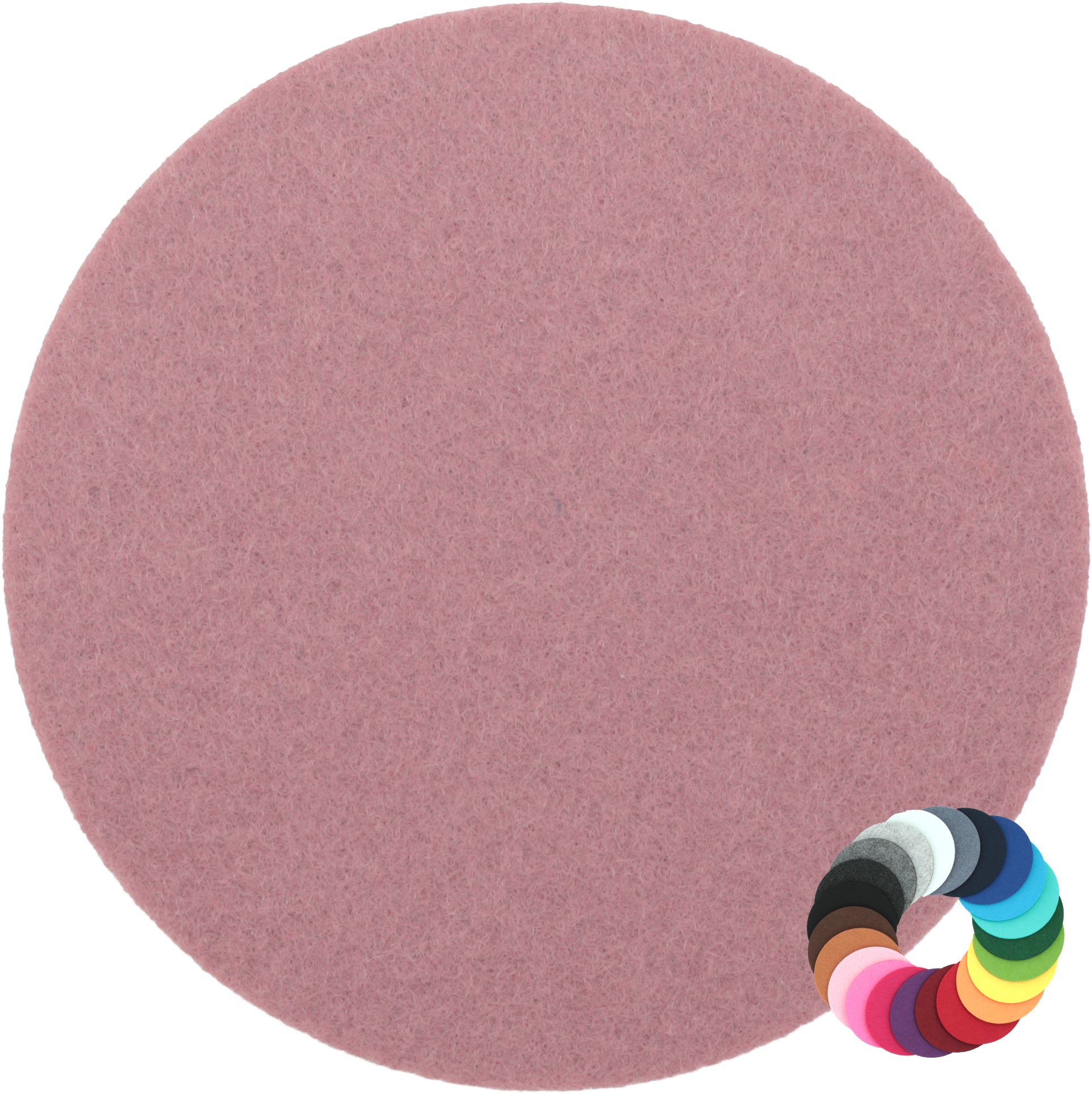 Filzuntersetzer rund Ø 10 cm – Glasuntersetzer aus Filz – 55 Farben – Made in Germany