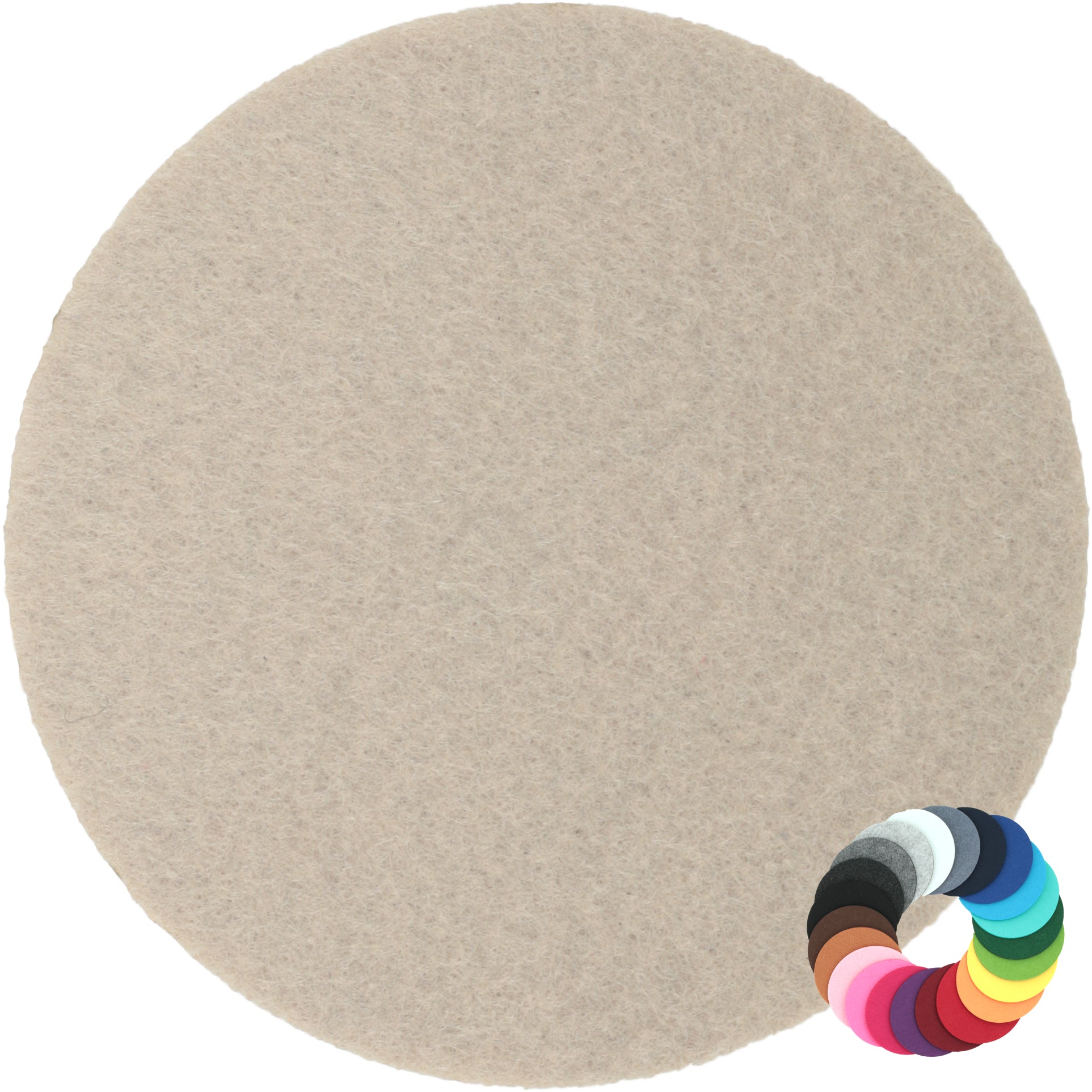 Filzuntersetzer rund Ø 35 cm – großes Platzset & Tischset – 55 Farben – Made in Germany