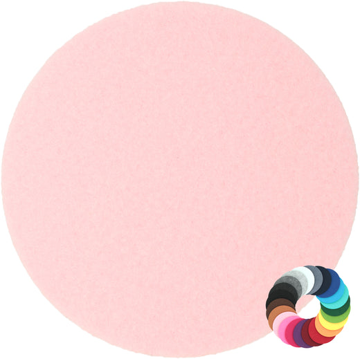 Filzuntersetzer rund Ø 20 cm in Baby rosa