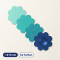 Filzuntersetzer Blume Ø 15 cm – Untersetzer Blumenform – 52 Farben – Made in Germany