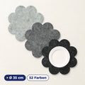 Filzuntersetzer Blume Ø 35 cm – großes Platzset Blumenform – 52 Farben – Made in Germany