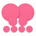 BIASTO Filz-Tischset rund 8-teilig in Pink mit 2 Platzsets Ø35 cm, 2 Untersetzern Ø15 cm und 4 Glasuntersetzern Ø10 cm