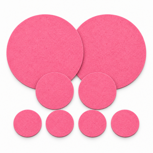 Filz Tischset rund 8-teilig in Pink