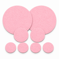 BIASTO Filz-Tischset rund 8-teilig in Rosé mit 2 Platzsets Ø35 cm, 2 Untersetzern Ø15 cm und 4 Glasuntersetzern Ø10 cm