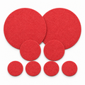 BIASTO Filz-Tischset rund 8-teilig in Rot mit 2 Platzsets Ø35 cm, 2 Untersetzern Ø15 cm und 4 Glasuntersetzern Ø10 cm