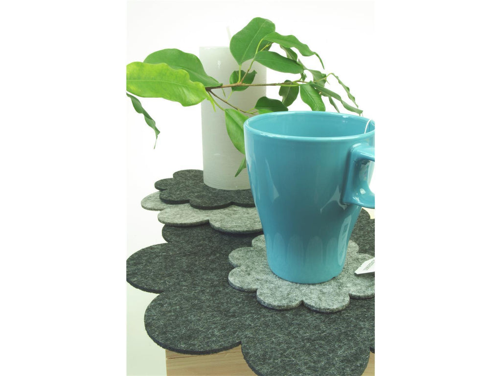 Filzuntersetzer Blume Ø 15 cm – Untersetzer Blumenform – 52 Farben – Made in Germany