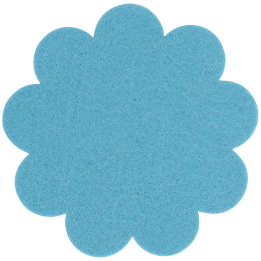 Filzuntersetzer Blume Ø 11 cm in Hellblau