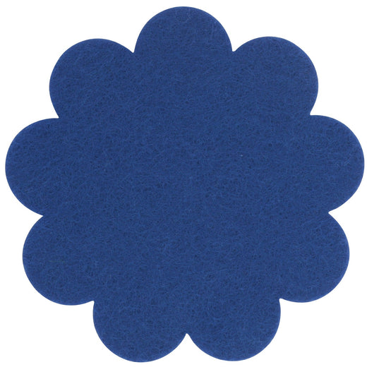 Filzuntersetzer Blume Ø 11 cm in Dunkelblau