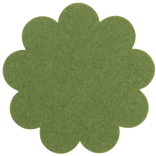 Filzuntersetzer Blume Ø 15 cm in Olive