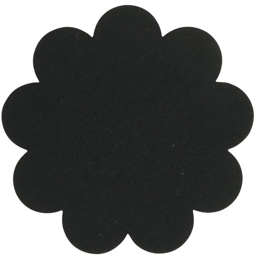 Filzuntersetzer Blume Ø 35 cm in Schwarz