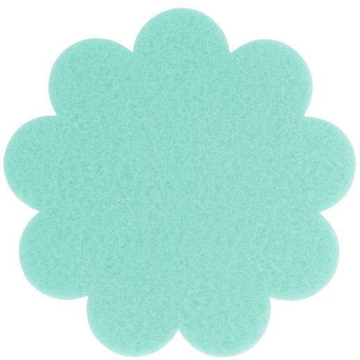 Filzuntersetzer Blume Ø 35 cm in Pastell-türkis