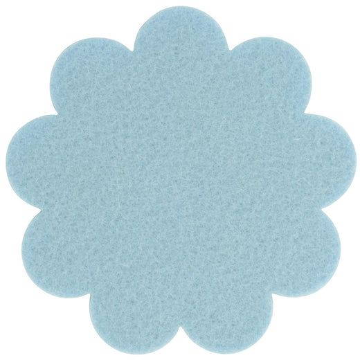 Filzuntersetzer Blume Ø 11 cm in Baby-blau