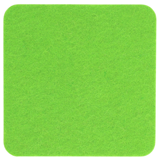 Filzuntersetzer eckig 15×15 cm in Apfelgrün