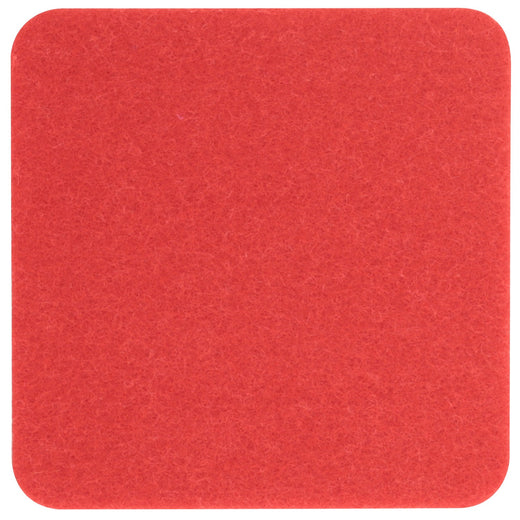 Filzuntersetzer eckig 15×15 cm in Rot