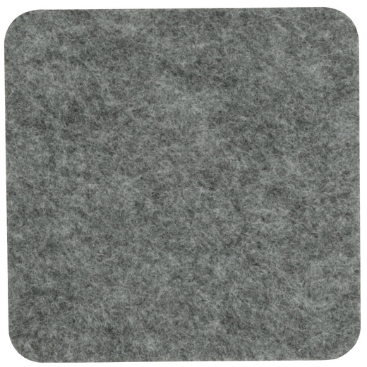 Filzuntersetzer eckig 15×15 cm in Mittelgrau meliert