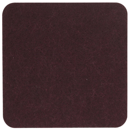 Filzuntersetzer eckig 10×10 cm in Burgund