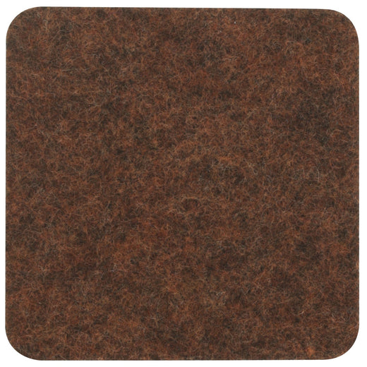 Filzuntersetzer eckig 10×10 cm in Braun meliert