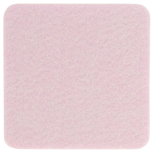Filzuntersetzer eckig 10×10 cm in Baby rosa
