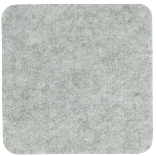 Filzuntersetzer eckig 15×15 cm in Hellgrau meliert